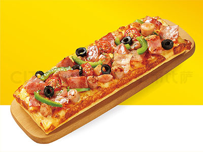 肉香四溢盒子比萨