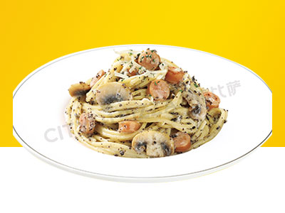 黑松露野菌香肠意面
